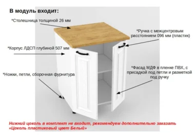 Шкаф нижний Мира 60см фото 2